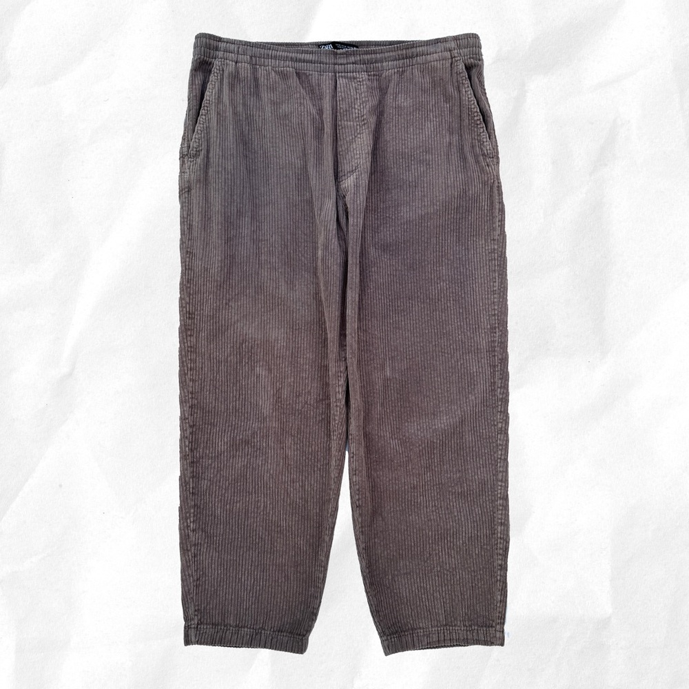 ZARA Men's Cropped Corduroy Pants